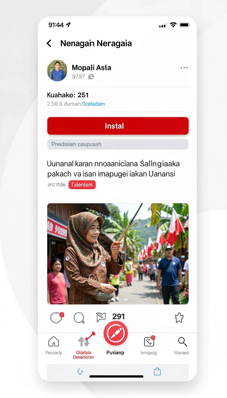 Tampilan utama aplikasi Aplikasi ina777 Resmi: Download dan Instalasi yang intuitif dan efisien.